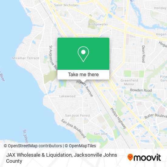 JAX Wholesale & Liquidation map