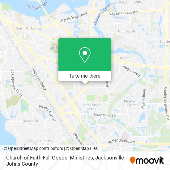 Church of Faith Full Gospel Ministries map