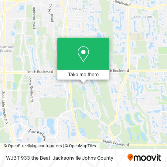 WJBT 933 the Beat map