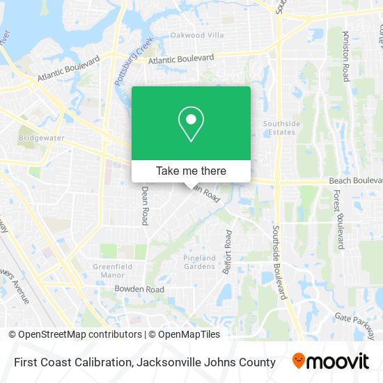 First Coast Calibration map
