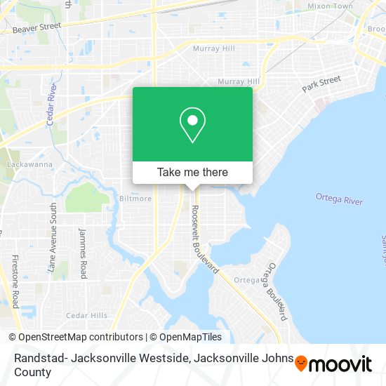 Randstad- Jacksonville Westside map