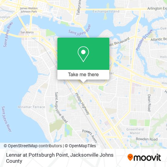 Mapa de Lennar at Pottsburgh Point