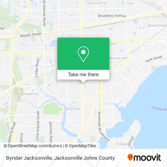 Byrider Jacksonville map