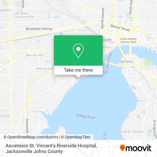 Mapa de Ascension St. Vincent's Riverside Hospital