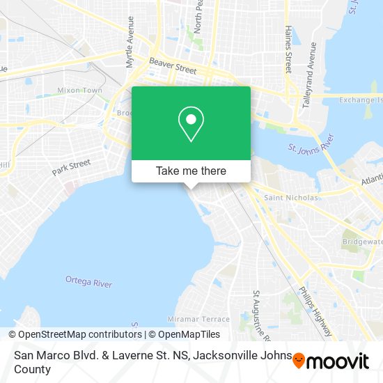 San Marco Blvd. & Laverne St. NS map