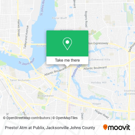 Presto! Atm at Publix map