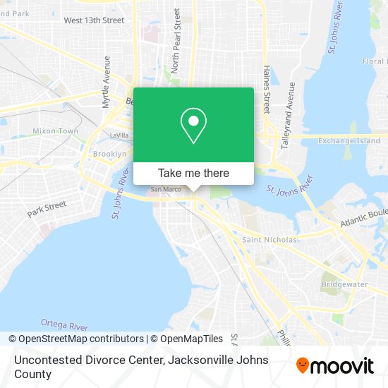 Uncontested Divorce Center map