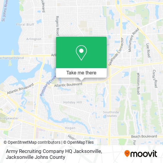 Mapa de Army Recruiting Company HQ Jacksonville