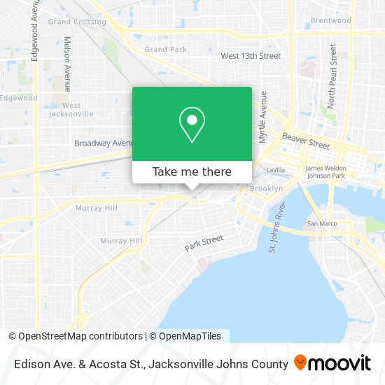 Edison Ave. & Acosta St. map