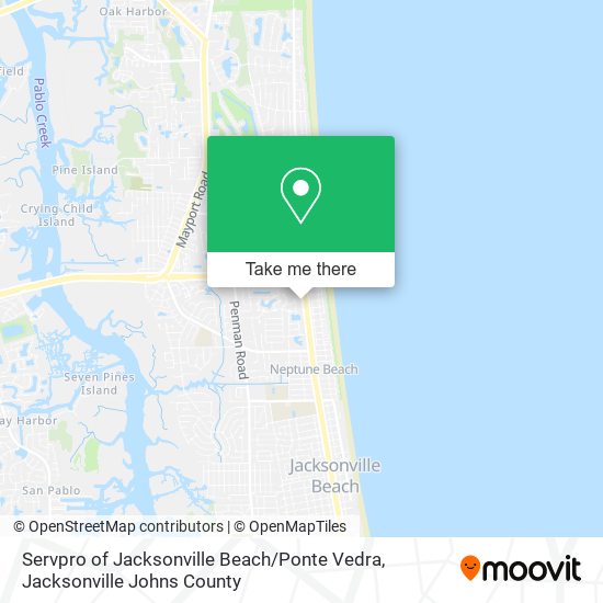 Servpro of Jacksonville Beach / Ponte Vedra map