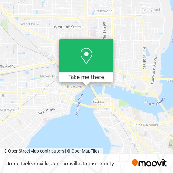 Jobs Jacksonville map