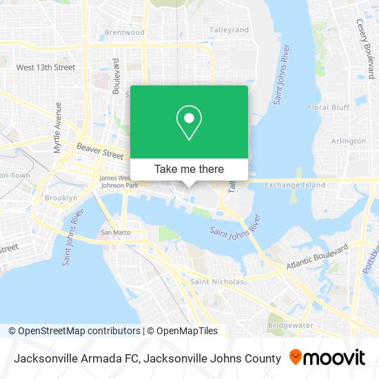 Mapa de Jacksonville Armada FC