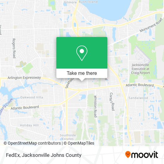 FedEx map