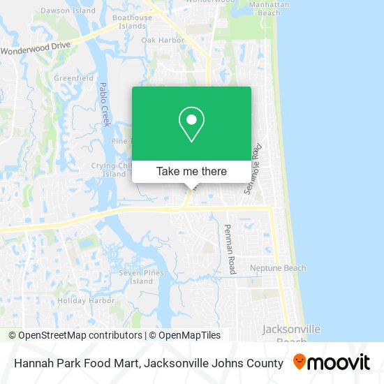 Hannah Park Food Mart map