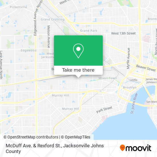 McDuff Ave. & Rexford St. map