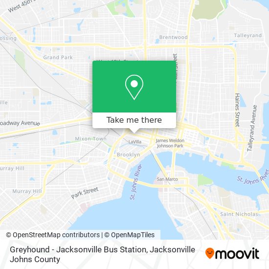 Greyhound - Jacksonville Bus Station map