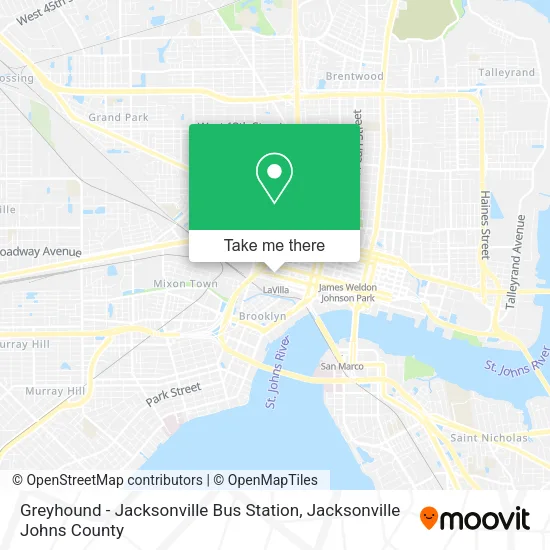 Greyhound - Jacksonville Bus Station map
