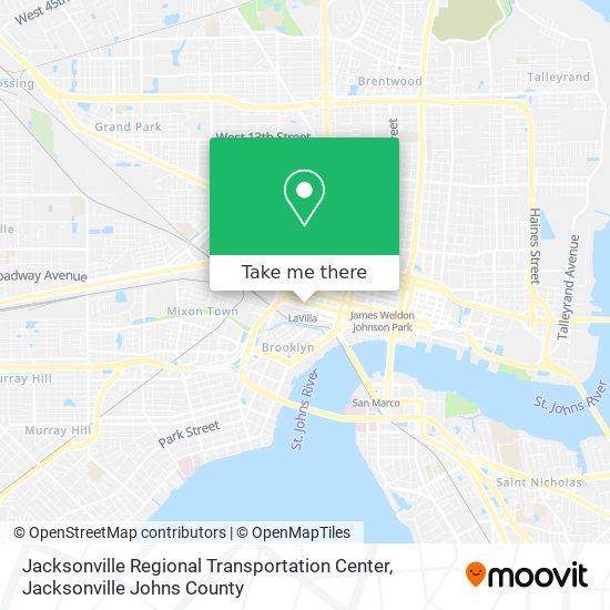 Mapa de Jacksonville Regional Transportation Center