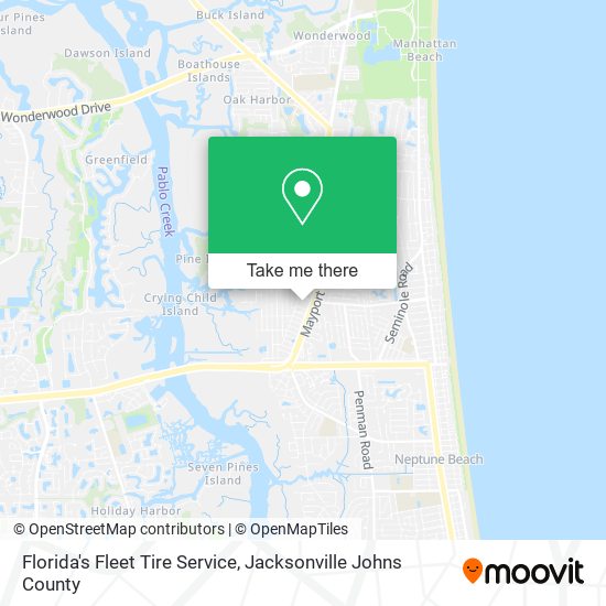Florida's Fleet Tire Service map