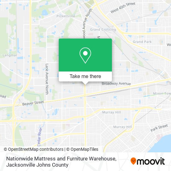 Mapa de Nationwide Mattress and Furniture Warehouse