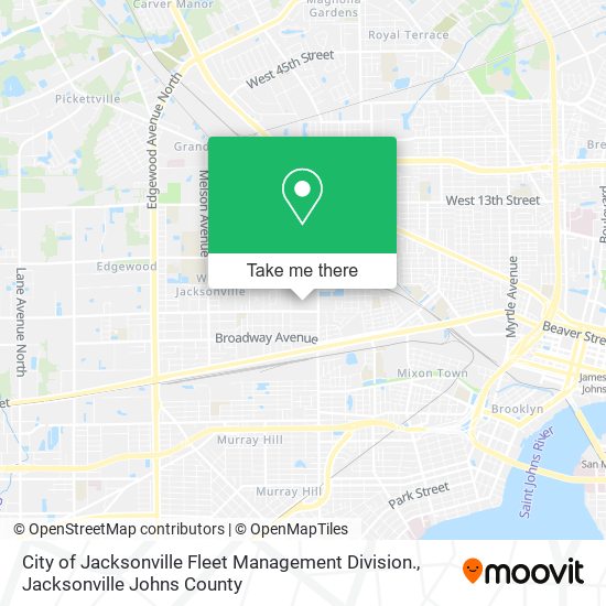 City of Jacksonville Fleet Management Division. map