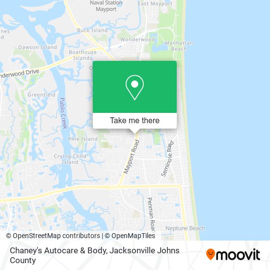 Chaney's Autocare & Body map