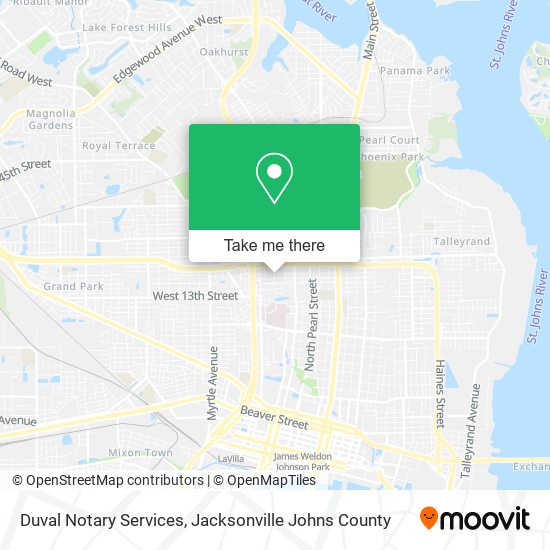 Mapa de Duval Notary Services