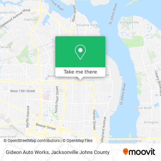 Gideon Auto Works map