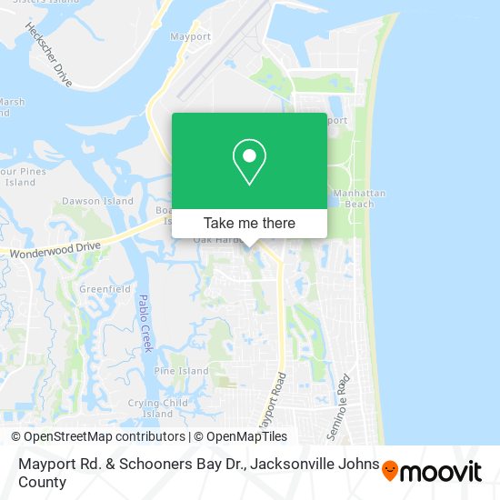 Mayport Rd. & Schooners Bay Dr. map