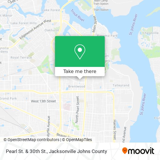 Pearl St. & 30th St. map