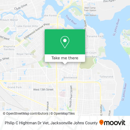 Philip C Hightman Dr Vet map