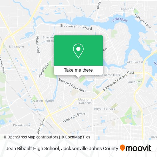 Jean Ribault High School map