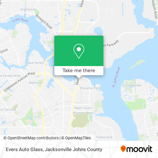 Evers Auto Glass map