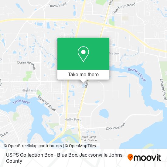 USPS Collection Box - Blue Box map