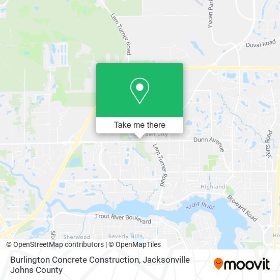 Mapa de Burlington Concrete Construction