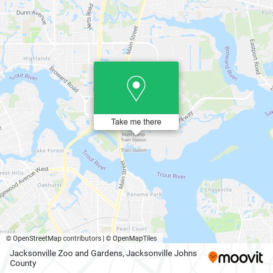 Mapa de Jacksonville Zoo and Gardens