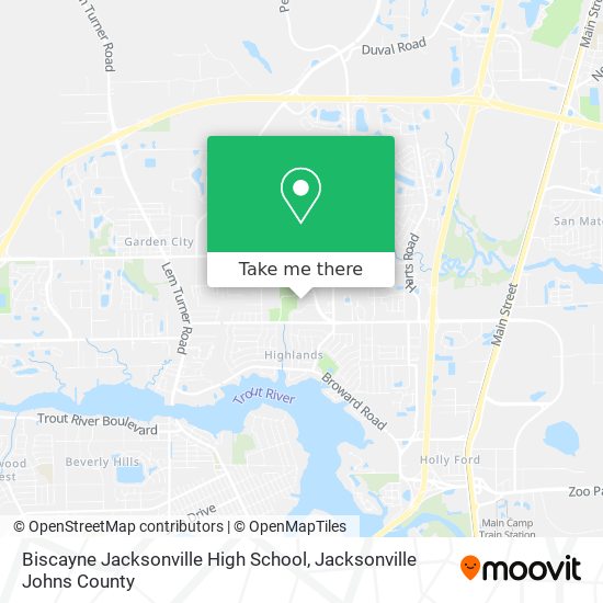 Biscayne Jacksonville High School map