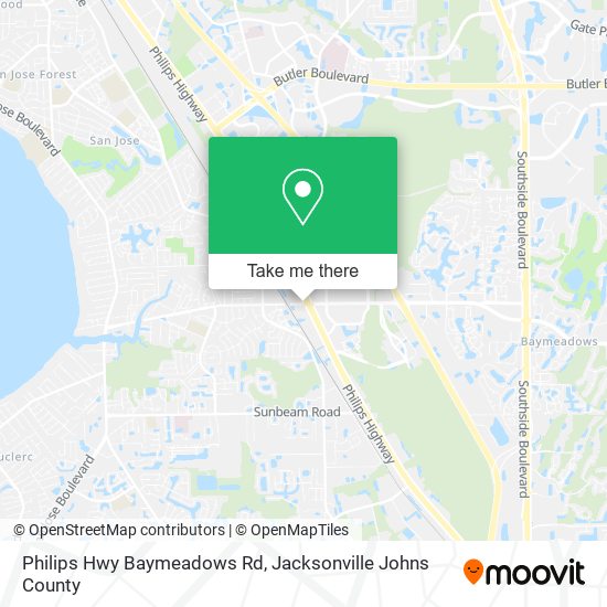 Mapa de Philips Hwy Baymeadows Rd