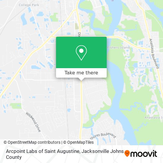 Arcpoint Labs of Saint Augustine map