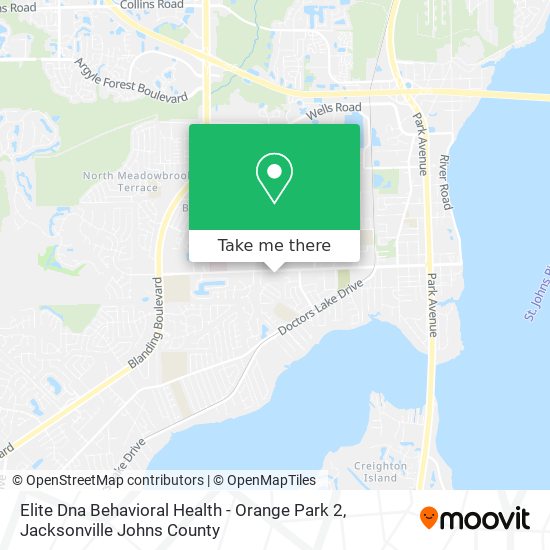 Elite Dna Behavioral Health - Orange Park 2 map