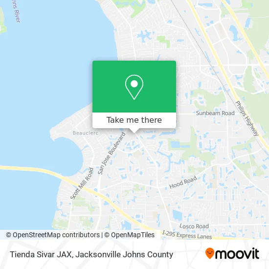 Tienda Sivar JAX map