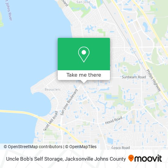 Uncle Bob's Self Storage map