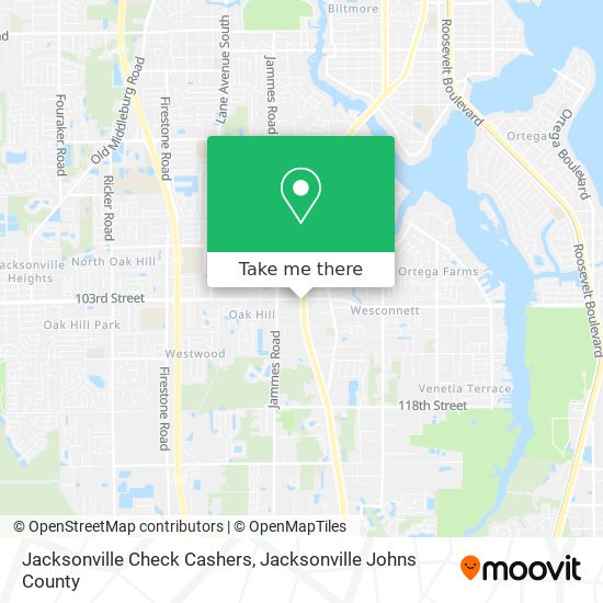 Jacksonville Check Cashers map