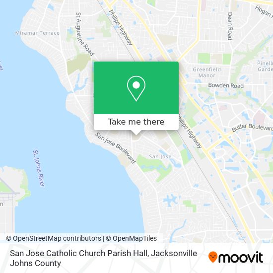 San Jose Catholic Church Parish Hall map