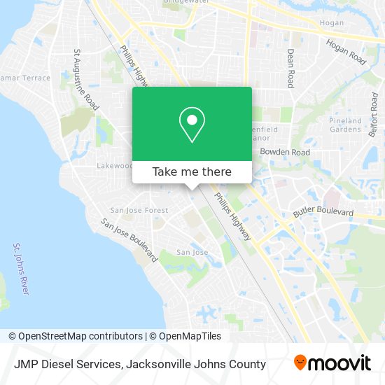 Mapa de JMP Diesel Services