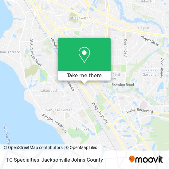 TC Specialties map