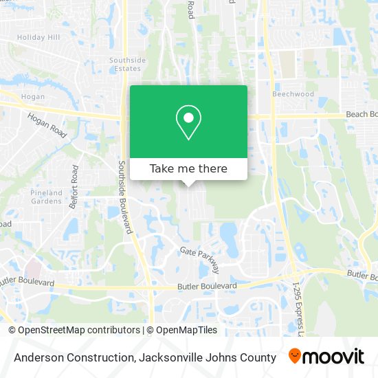 Anderson Construction map