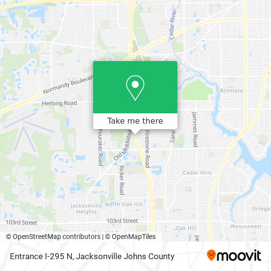 Entrance I-295 N map