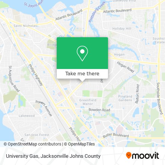 University Gas map