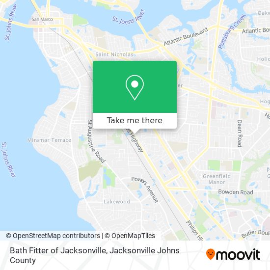 Mapa de Bath Fitter of Jacksonville